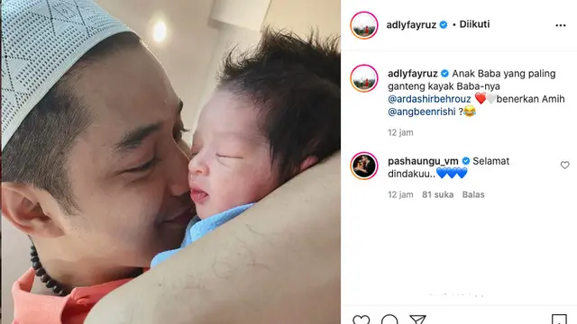 Adly Fairuz dan Angbeen Rishi Ungkap Wajah Buah Hatinya serta Arti dari Namanya