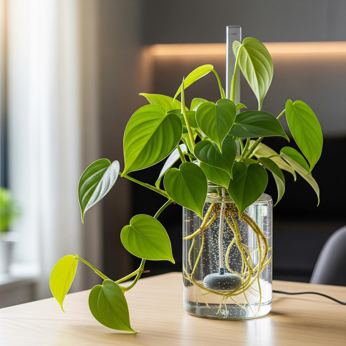 Philodendron (Heartleaf Philodendron / Philodendron hederaceum) Hidroponik Gemini AI