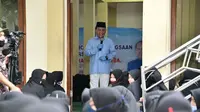 Wakil Ketua MPR RI Syarief Hasan saat menjadi pembicara tunggal pada acara Temu Tokoh Kebangsaan. Acara tersebut berlangsung di Pondok Pesantren An Nidzom Kota Sukabumi, Jawa Barat, Kamis (22/10).