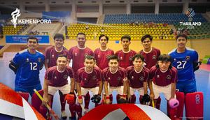 Timnas Hockey Indoor Putra Indonesia memastikan medali emas SEA Games 2025 Thailand setelah menundukkan Malaysia pada final di Thailand National Sports University, Nong Mai Daeng, Chonburi, Sabtu (19/12/2025). (dok. Kemenpora)