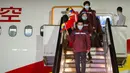 Tim ahli medis China tiba di Bandara Internasional Simon Bolivar, La Guaira, Venezuela (30/3/2020). China mengirimkan tim ahli medis ke Venezuela untuk membantu melawan COVID-19, demikian diumumkan Juru Bicara Kementerian Luar Negeri China Hua Chunying pada Senin (30/3). (Xinhua/Marcos Salgado)