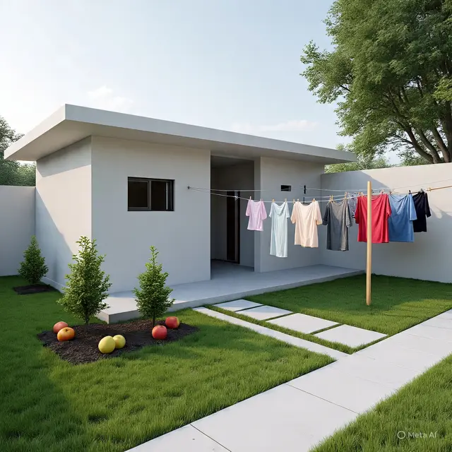 Rumah Sederhana 9x12 dengan Taman