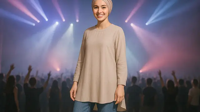 outfit konser hijab