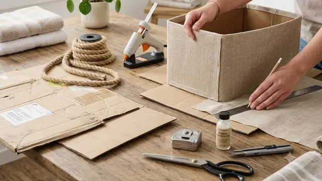 Langkah Membuat Keranjang Laundry dari Kardus Bekas