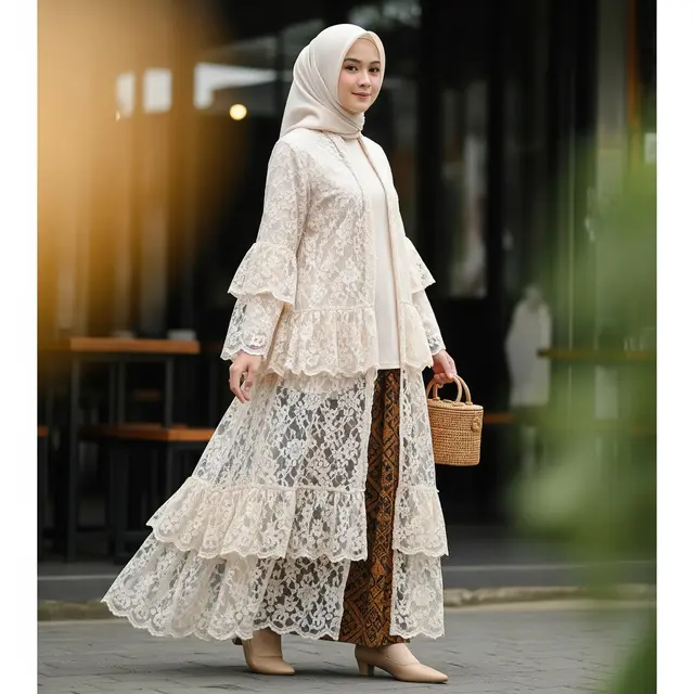 9 Model Gamis Outer Brokat Panjang, Pilihan Elegan untuk Berbagai Acara