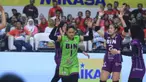 Tim putri Jakarta BIN mengamankan satu tiket ke babak empat besar (final four) menyusul Popsivo Polwan usai mengalahkan Jakarta Pertamina Enduro dengan skor 3-0 (25-22, 26-24, 27-25) dalam lanjutan PLN Mobile Proliga 2024 di GOR Si Jalak Harupat, Kabupaten Bandung, Sabtu (8/6/2024). Pada klasemen sementara, Megawati Hangestri dkk menempati peringkat kedua dengan koleksi 19 poin, di bawah sang pimpinan klasemen, Popsivo Polwan yang telah mengemas 24 poin. (Dok. PBVSI)