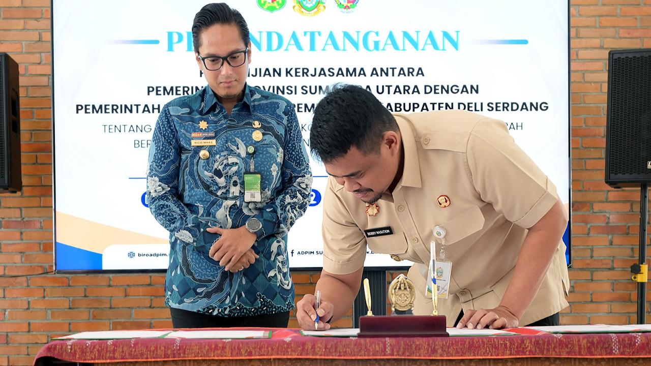 Gubernur Sumut Bobby Nasution Teken Kesepakatan dengan Wali kota Medan & Bupati Deliserdang untuk Kelola Sampah Jadi Energi