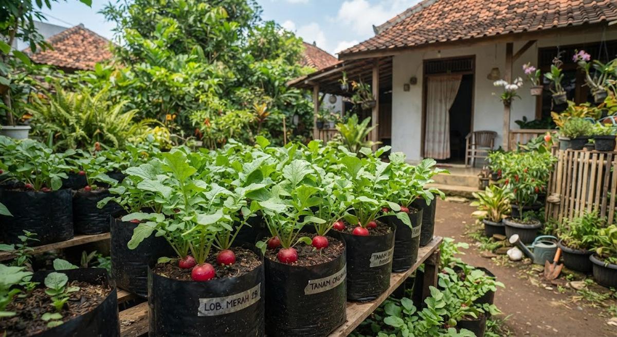 Cara Menanam Lobak Merah di Polybag