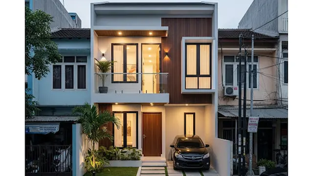 Denah Rumah 7x10 Dua Lantai Kecil
