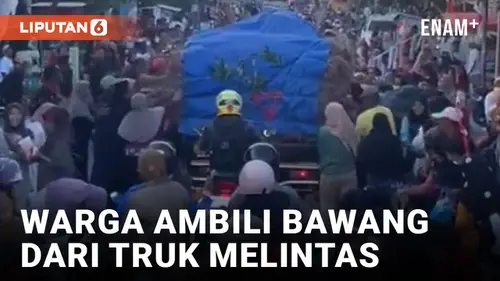 VIDEO: Duh! Warga di Ponorogo Diduga Curi Bawang dari Truk yang Lintasi Karnaval