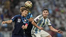 Modric sebenarnya punya harapan besar mewujudkan impian besarnya itu di Piala Dunia 2022. Empat tahun lalu, Kroasia hampir menjadi pemenang, sebelum akhirnya dikandaskan Prancis pada final Piala Dunia 2018. (AP Photo/Martin Meissner)