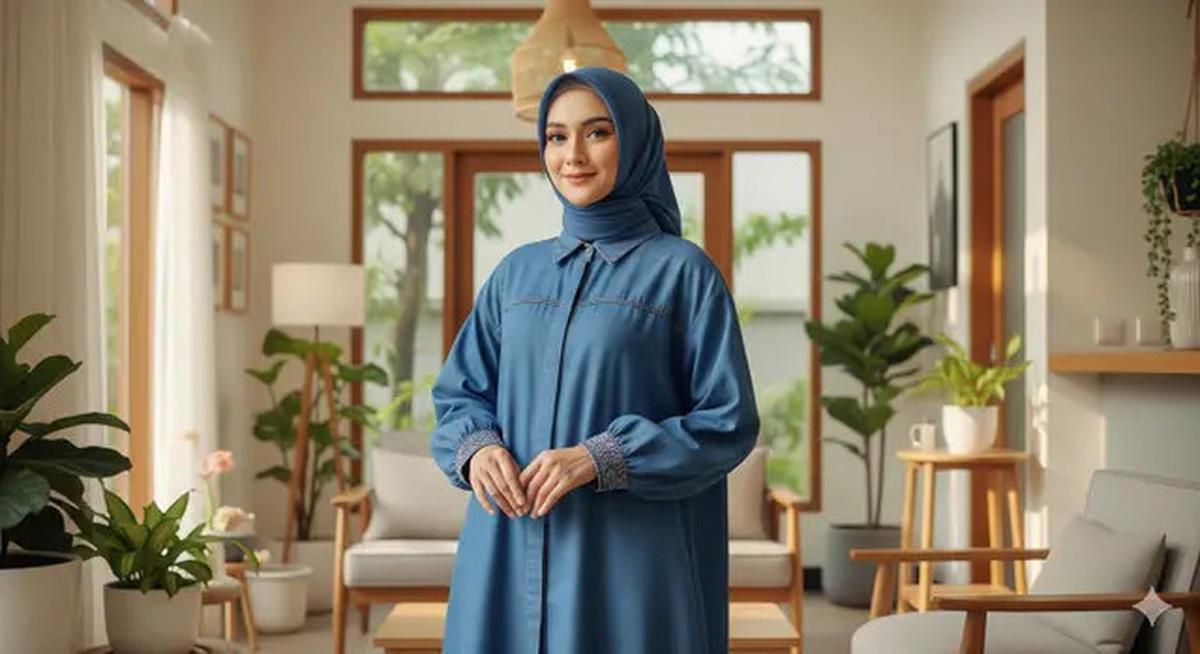 7 Model Gamis Jeans Kekinian 2025, Tren Gaya Kasual Modern untuk Semua Usia