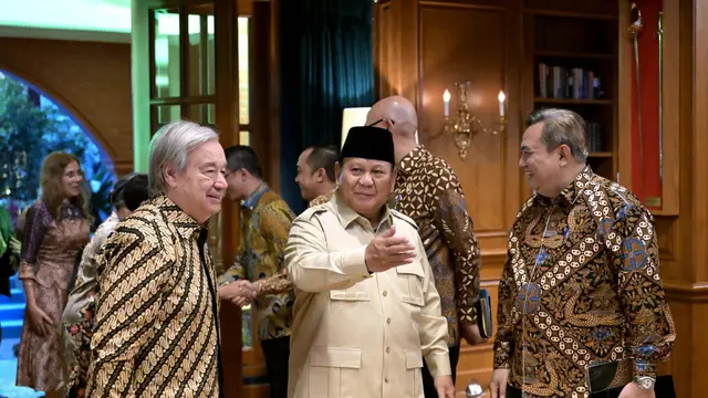Prabowo Sambut Kunjungan Sekjen PBB António Guterres di Hambalang