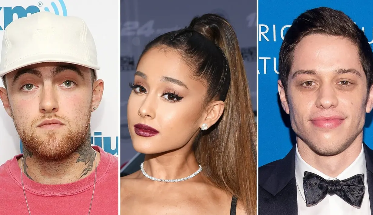 Mantan Ariana Grande, Mac Miller, benar-benar merasa tertekan dan sedih melihat kemesraan Ariana dan Pete Davidson di sosial media. (Robin Marchant/Getty Images; Michael Kovac/AMA2016/Getty Images; Mike Pont/WireImage.com)