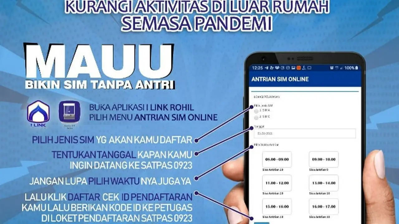 Aplikasi I-Link yang merupakan terobosan Polres Rokan Hilir dalam pelayanan SIM.
