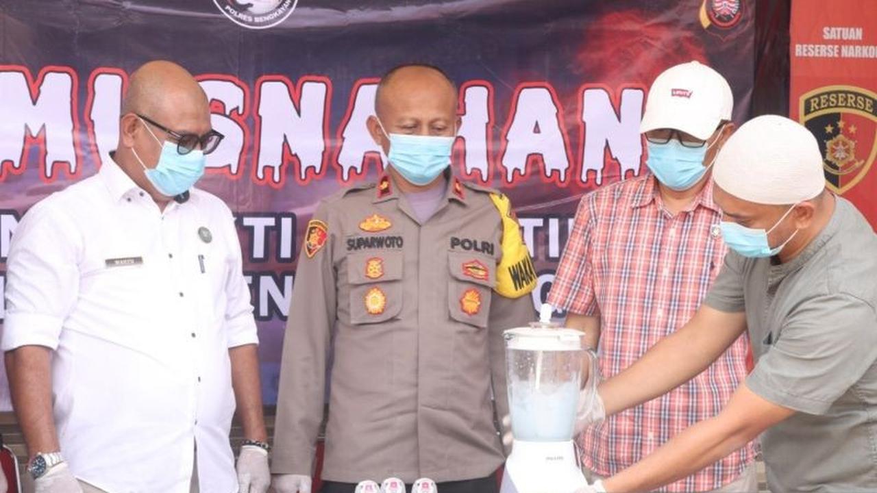 Polres Bengkayang Musnahkan 155,73 Gram Sabu, Perangi Peredaran Narkoba di Rutan dan Umum
