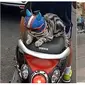 Aksi kucing naik motor (Sumber: Instagram/moodreceh.id)