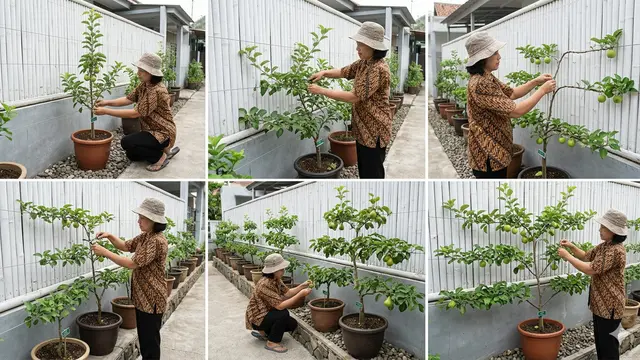 Sistem Espalier pada Dinding