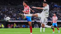 Real Madrid harus puas bermain imbang 1-1 kontra Girona pada laga pekan ke-31 La Liga di Santiago Bernabeu, Sabtu (11/04/2026) dini hari WIB. (AP Photo/Manu Fernandez)