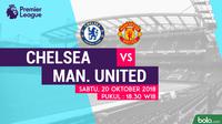 Jadwal Premier League 2018-2019 pekan ke-9, Chelsea vs Manchester United. (Bola.com/Dody Iryawan)