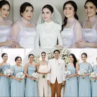 Busana bridesmaid pada pernikahan artis. [Instagram/miktambayong] [Instagram/febbyrastanty]