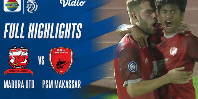 VIDEO BRI Liga 1: Madura United Bermain Imbang 1-1 Menghadapi PSM Makassar