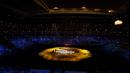 <p>Penari tampil saat upacara pembukaan Piala Dunia 2022 di Stadion Al-Bayt, Qatar, Minggu (20/11/2022). (AFP/Odd Andersen)</p>