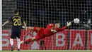 Real Madrid menang tipis atas tuan rumah Celta Vigo dengan skor 1-0. (AP Photo/Lalo R. Villar)