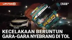 Empat kendaraan mengalami kecelakaan beruntung di Tol Dalam Kota, Tebet, Jakarta Selatan. Kecelakaan terjadi akibat 2 orang yang menyeberang sembarangan di ruas tol dalam kota.