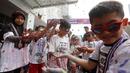 Lomba lari yang diikuti anak umur empat tahun hingga 15 tahun ini memperebutkan total hadiah sebesar Rp. 5 Juta. (Bola.com/M Iqbal Ichsan)