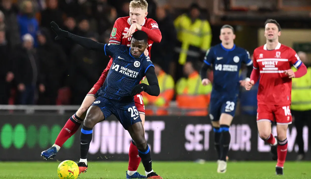 Chelsea memiliki sederet peluang untuk menyamakan skor, tetapi mereka belum dinaungi dewi fortuna. (Oli SCARFF / AFP