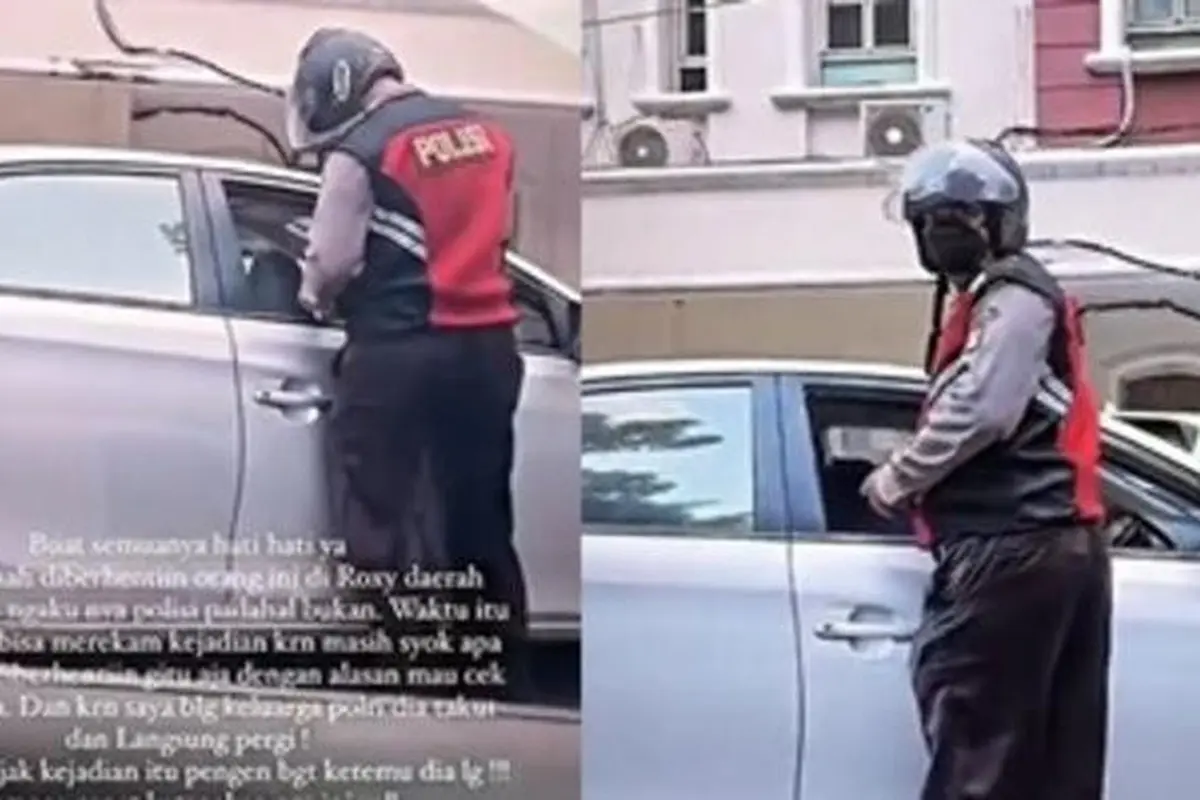 Pria Diduga Polisi Gadungan. Instagram/@terangmedia ©2022 Merdeka.com