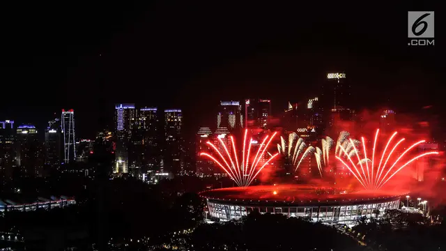 Wow, Pesta Kembang Api Menakjubkan Semarakkan Pembukaan Asian Games 2018
