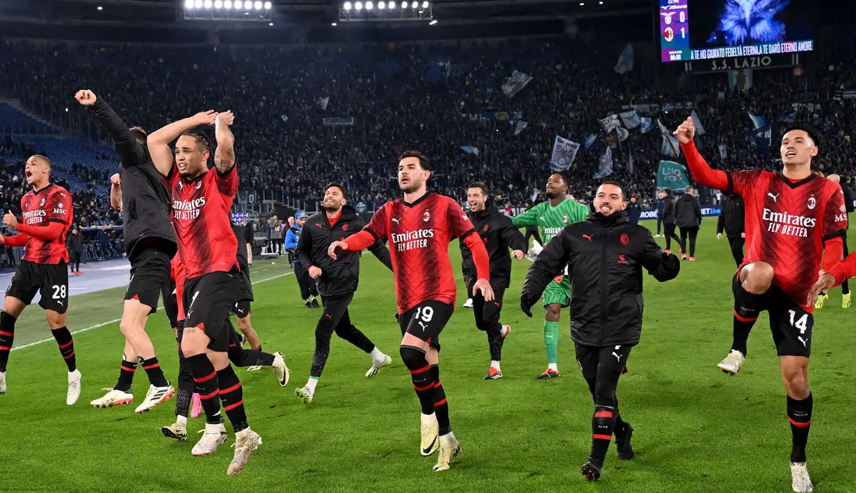 Saat ini, tim racikan Stefano Pioli berada di posisi tiga dengan 56 poin dari 27 laga. (Alberto PIZZOLI/AFP)