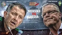 Meksiko vs Swedia (Liputan6.com/Abdillah)