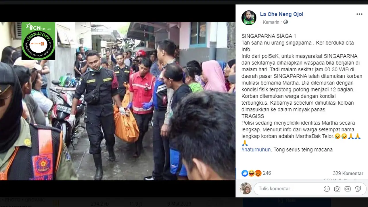 Penelusuran Klaim Guyonan  Martha di Singaparna