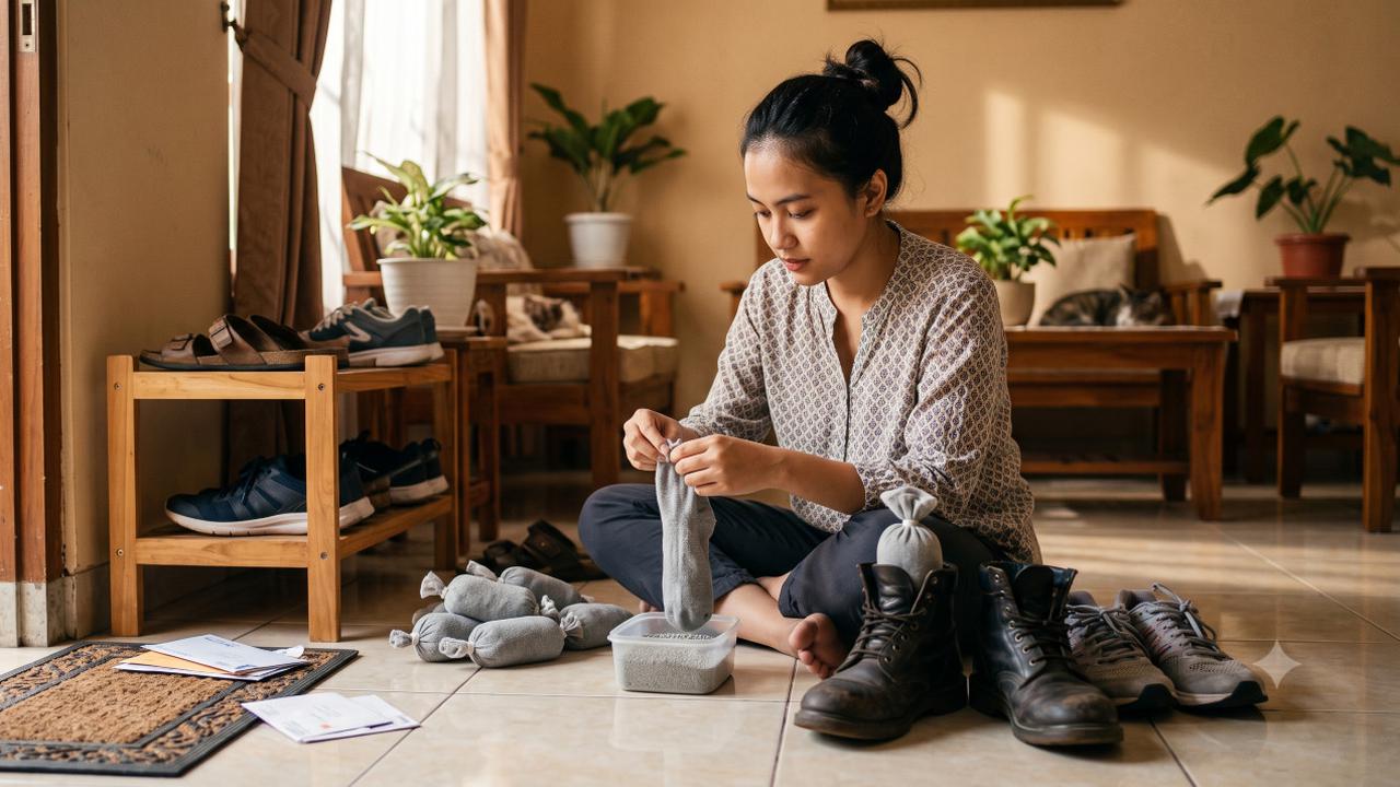 Trik Menghilangkan Bau Sepatu di Dalam Rumah