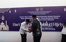 Rutan Serang Beri Remisi Idul Fitri untuk 153 Warga Binaan, Satu Langsung Bebas