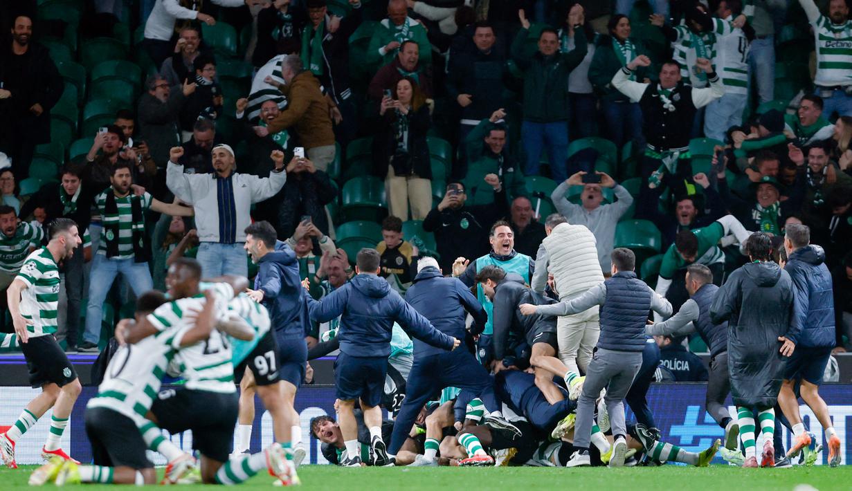 Tim asal Portugal itu memastikan kemenangan dramatis lewat babak perpanjangan waktu sekaligus mengamankan tiket ke perempat final, Rabu (18/3/2026) dini hari WIB. (AFP/Felipe Amorim)