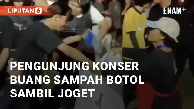 VIDEO: Viral Pengunjung Konser Buang Sampah Botol Sambil Menikmati Musik
