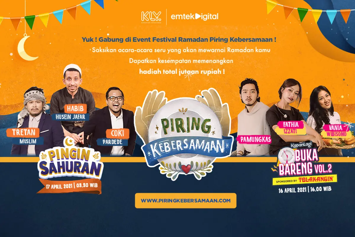 KLY siap persembahkan  program Piring Kebersamaan dalam Festival Ramadan 2021 (dok.KLY)