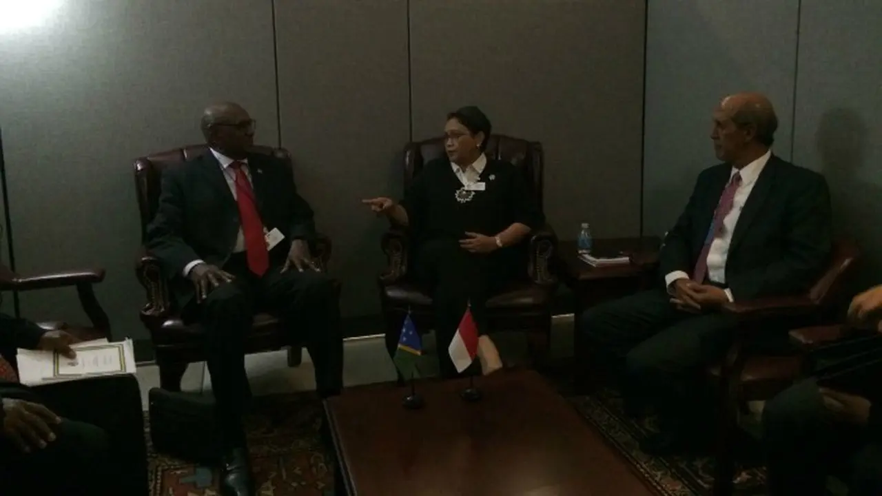 Menlu RI lakukan pertemuan bilateral dengan Menlu Solomon Island