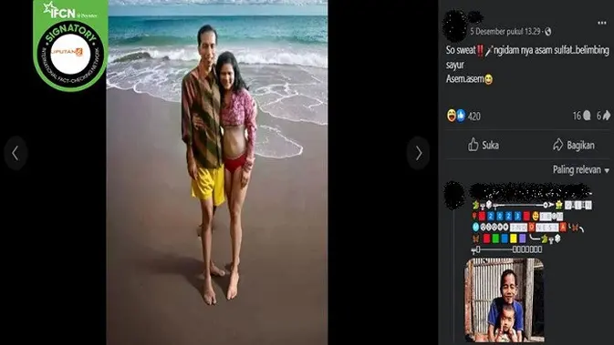<p>Foto yang diklaim Presiden Jokowi dan Ibu Negara Iriana Jokowi sedang berada di pinggir pantai. (sumber: Facebook)</p>