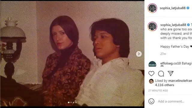 Ayah Sophia Latjuba dianggap warganet mirip dengan Ariel NOAH