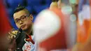 Pebasket M88 Aspac Jakarta, Kristian Liem hadir dalam sesi jumpa pers jelang bergulirnya IndiHome National Basketball League (NBL) Championship Series 2015 di Jakarta, Jumat (1/5/2015). (Liputan6.com/Helmi Fithriansyah)