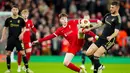 Empat gol pertama Liverpool masing-masing dicetak Darwin Nunez pada menit ke-7, Bobby Clark (8'), Mohamed Salah (10'), dan Cody Gakpo (14'). (AP Photo/Jon Super)