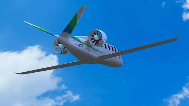 Di masa depan, penerbangan penumpang dilakukan dengan pesawat terbang hibrida maupun yang sepenuhnya berdaya listrik, seperti produksi Zunum Aero di Seattle ini. (Sumber Twitter/@Boeing)