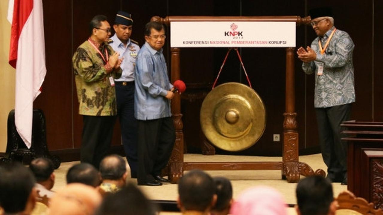 Pukul gong, Wapres JK buka Konferensi Nasional Pemberantasan Korupsi