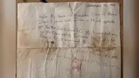 Pesan dalam Botol 29 Tahun Silam Ditemukan di AS, Apa Isinya?