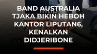 Band asal Australia, Tjaka (@tjaka_music), berkunjung ke kantor Liputan6.com pada Jumat 18 September 2026 lalu dan membawa pengalaman musik yang unik. Felix Fogarty serta dua bersaudara Geoff dan Jake Fabila memperkenalkan didjeribone, yang merupakan pengembangan dari instrumen tradisional didger...